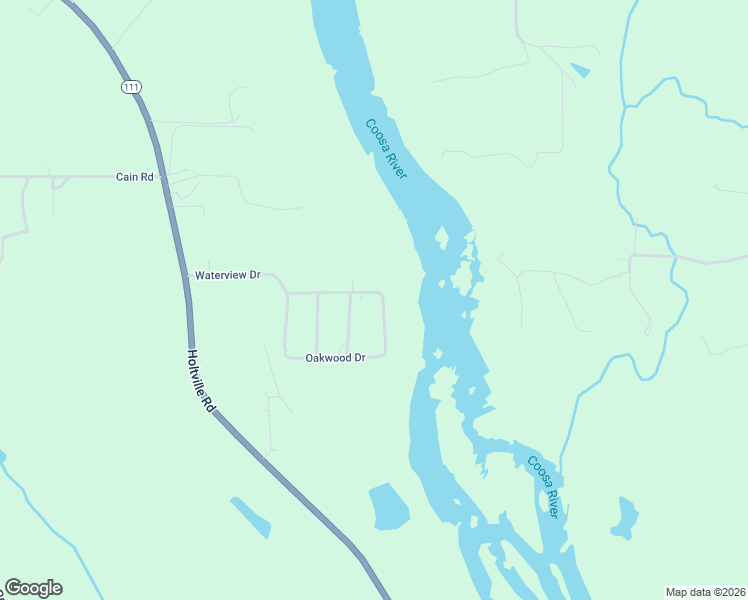 map of restaurants, bars, coffee shops, grocery stores, and more near 504 Waterview Drive in Wetumpka