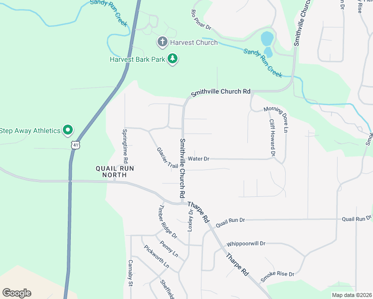 map of restaurants, bars, coffee shops, grocery stores, and more near 640 Smithville Church Road in Warner Robins