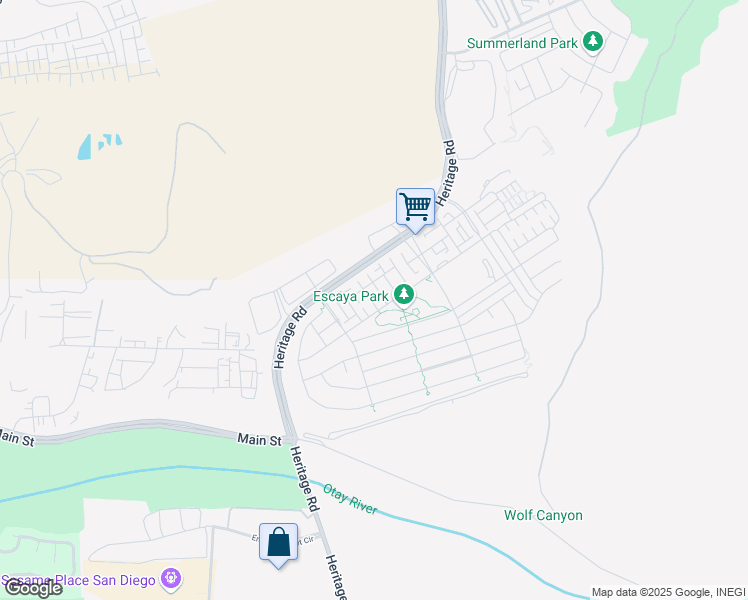 map of restaurants, bars, coffee shops, grocery stores, and more near 1017 Camino Aldea in Chula Vista