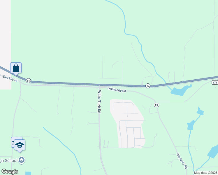 map of restaurants, bars, coffee shops, grocery stores, and more near 4157 Wimberly Road in Auburn