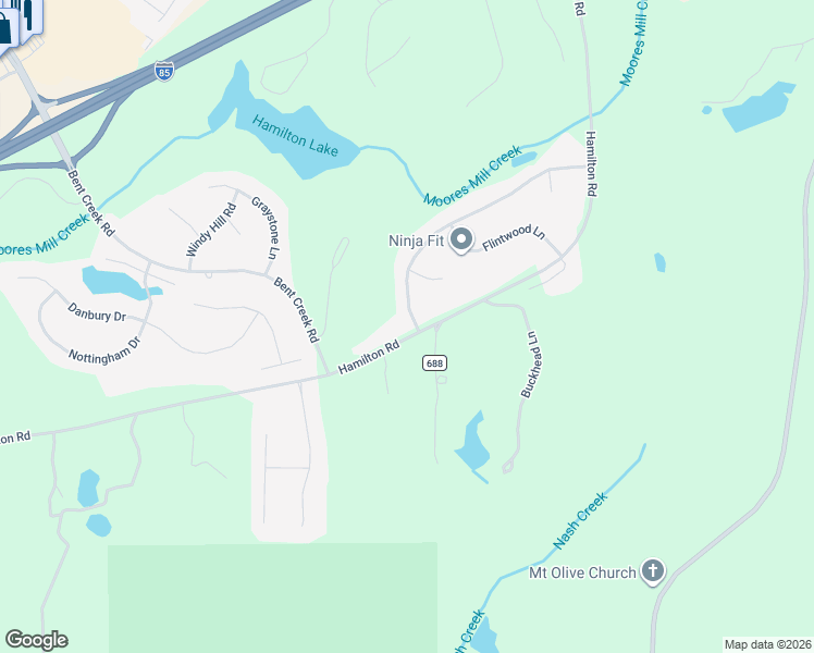map of restaurants, bars, coffee shops, grocery stores, and more near 4100 Hamilton Road in Opelika