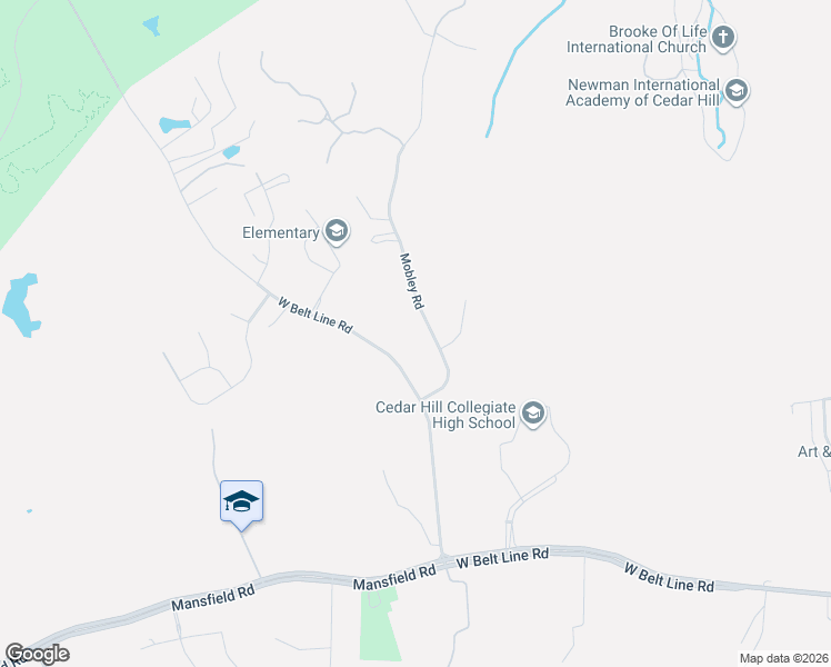 map of restaurants, bars, coffee shops, grocery stores, and more near 603 Mobley Road in Cedar Hill