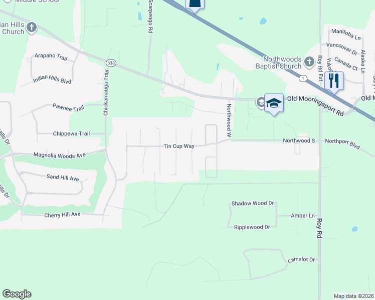 map of restaurants, bars, coffee shops, grocery stores, and more near 4869 Sandtrap Circle in Shreveport