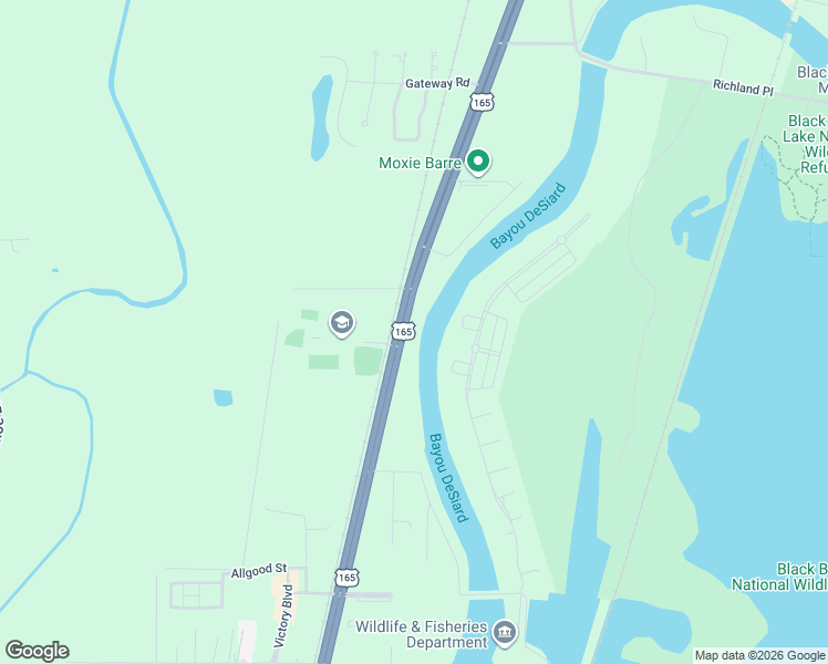 map of restaurants, bars, coffee shops, grocery stores, and more near 7088 U.S. 165 in Monroe