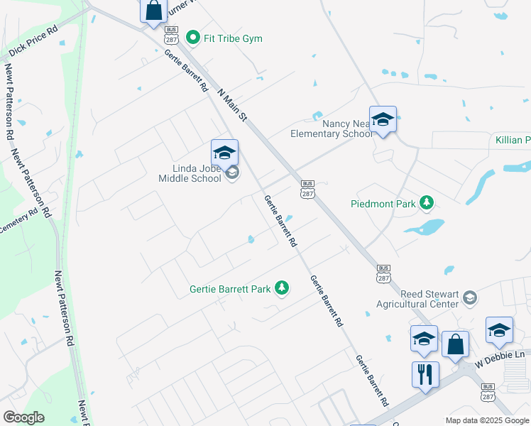 map of restaurants, bars, coffee shops, grocery stores, and more near 2221-2315 Gertie Barrett Rd in Mansfield