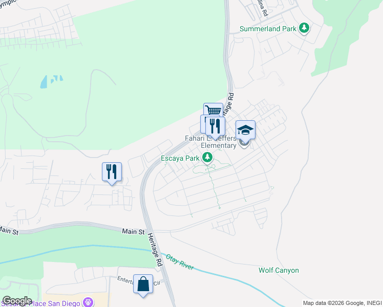 map of restaurants, bars, coffee shops, grocery stores, and more near 1035 Camino Aldea in Chula Vista