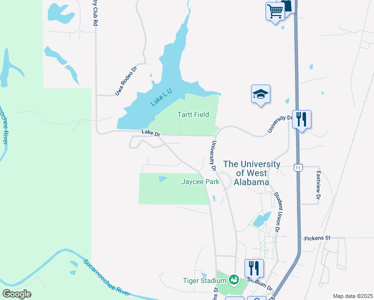 map of restaurants, bars, coffee shops, grocery stores, and more near Hopkins Street in Livingston