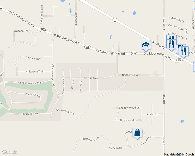 map of restaurants, bars, coffee shops, grocery stores, and more near 4869 Sandtrap Circle in Shreveport