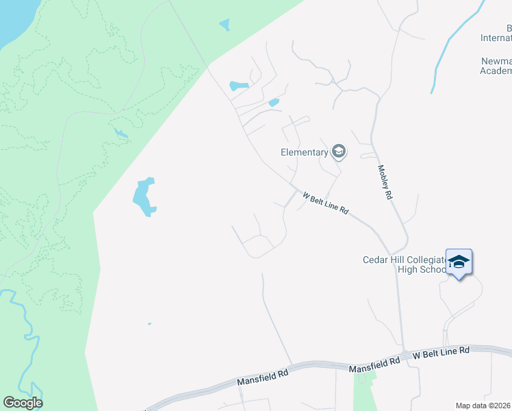 map of restaurants, bars, coffee shops, grocery stores, and more near 616 Redbud Court in Cedar Hill