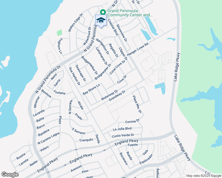 map of restaurants, bars, coffee shops, grocery stores, and more near 2691 Cove Drive in Grand Prairie