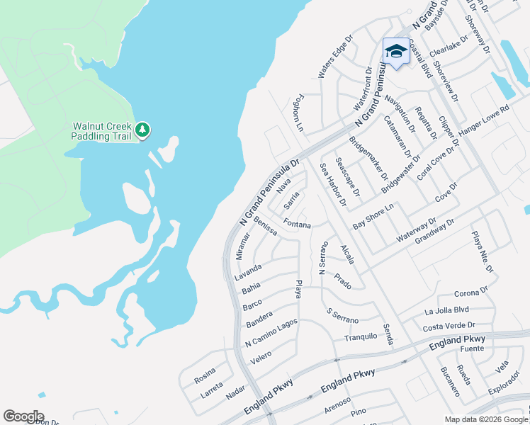 map of restaurants, bars, coffee shops, grocery stores, and more near 6949 Nava in Grand Prairie