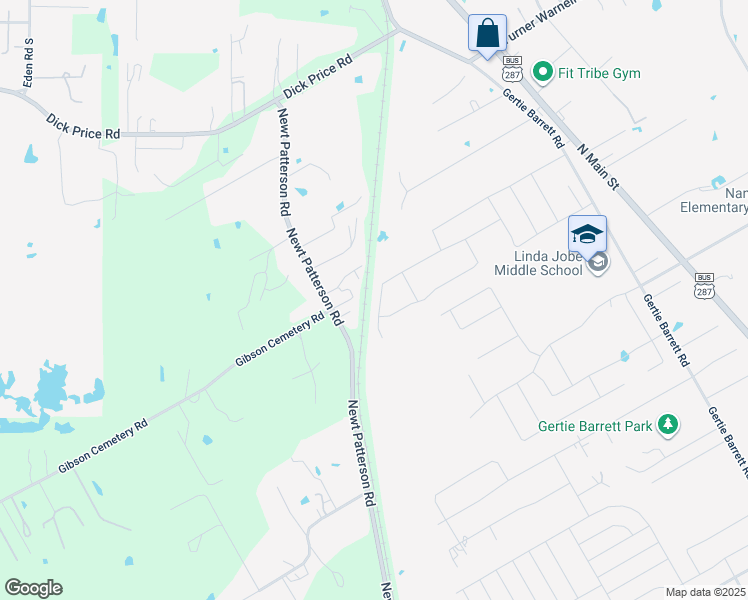map of restaurants, bars, coffee shops, grocery stores, and more near 2411 Amelia Lane in Mansfield