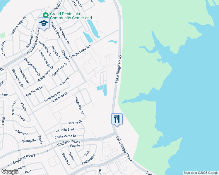 map of restaurants, bars, coffee shops, grocery stores, and more near 7200 Lake Ridge Parkway in Cedar Hill