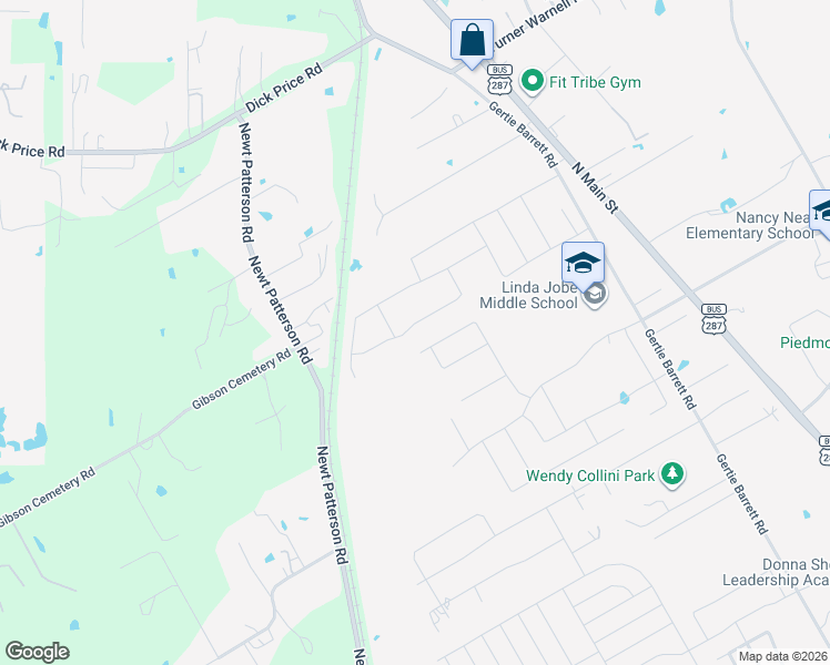 map of restaurants, bars, coffee shops, grocery stores, and more near 2505 Rileigh Lane in Mansfield
