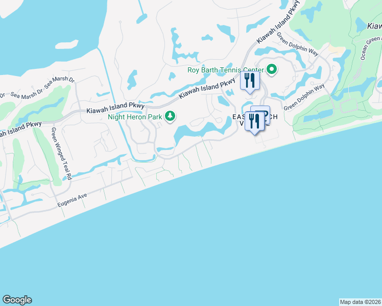 map of restaurants, bars, coffee shops, grocery stores, and more near 4314 Sea Forest Drive in Johns Island