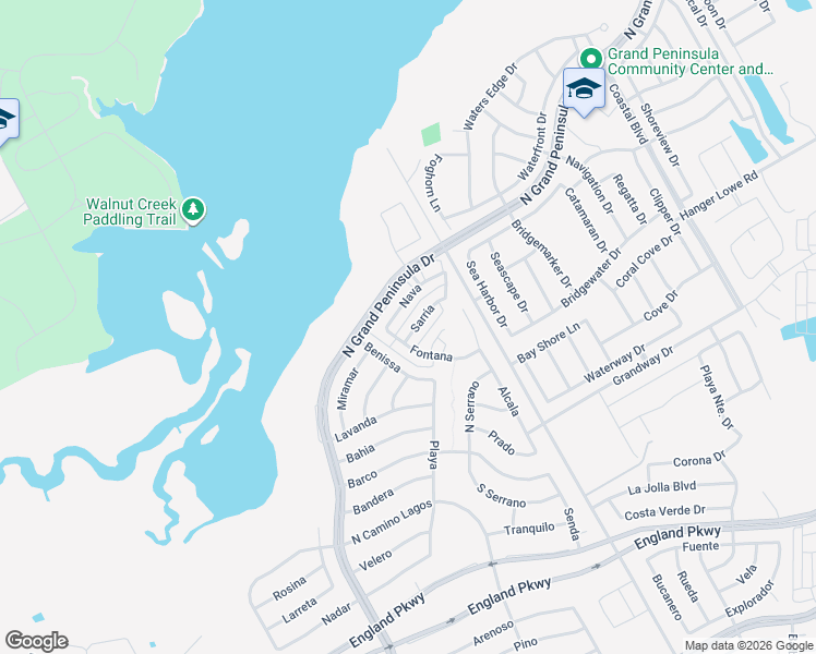 map of restaurants, bars, coffee shops, grocery stores, and more near 6941 Sarria in Grand Prairie
