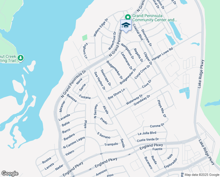 map of restaurants, bars, coffee shops, grocery stores, and more near 6971 Seascape Drive in Grand Prairie
