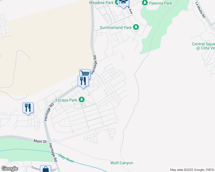 map of restaurants, bars, coffee shops, grocery stores, and more near 2017 Paseo Cultura in Chula Vista