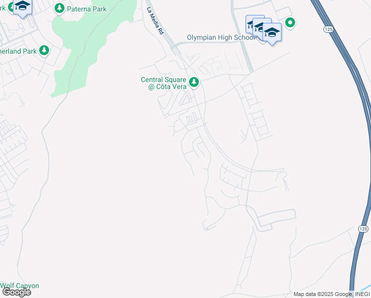 map of restaurants, bars, coffee shops, grocery stores, and more near La Media Road in Chula Vista
