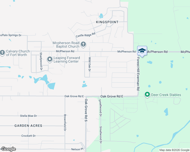 map of restaurants, bars, coffee shops, grocery stores, and more near 1421 Pine Lane in Fort Worth