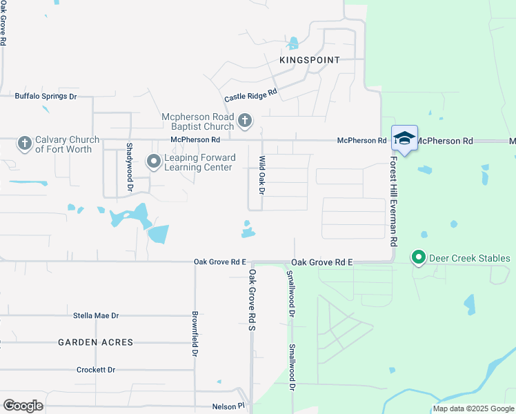 map of restaurants, bars, coffee shops, grocery stores, and more near 10724 Wild Oak Drive in Fort Worth