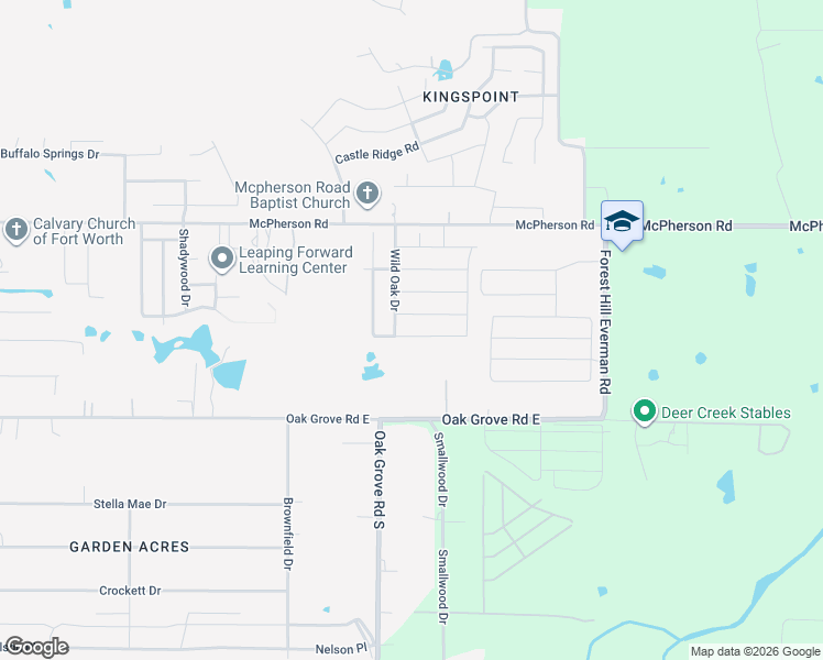 map of restaurants, bars, coffee shops, grocery stores, and more near 1421 Pine Lane in Fort Worth