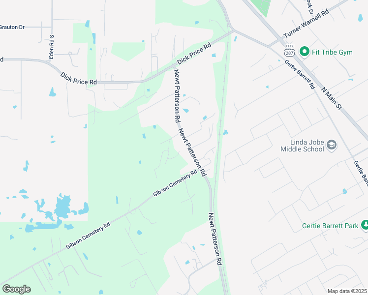 map of restaurants, bars, coffee shops, grocery stores, and more near 5540 Newt Patterson Road in Mansfield