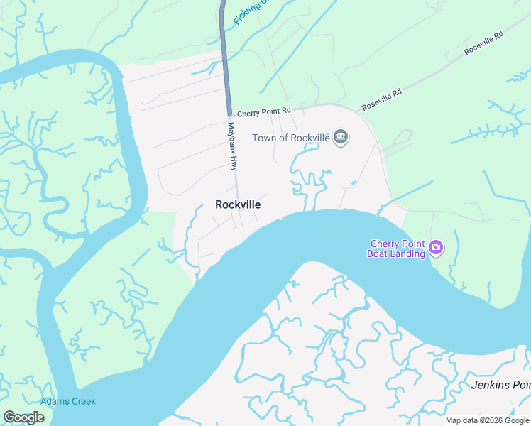 map of restaurants, bars, coffee shops, grocery stores, and more near 2519 Grace Chapel Road in Wadmalaw Island