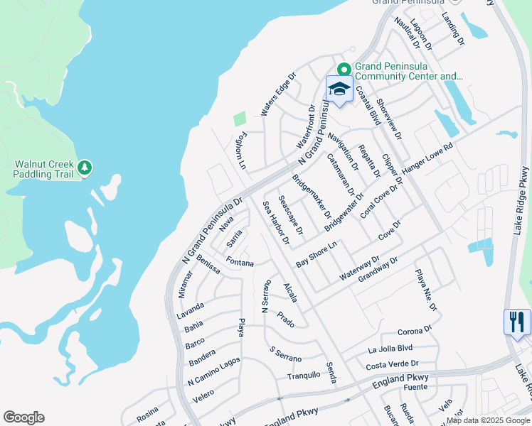 map of restaurants, bars, coffee shops, grocery stores, and more near 6923 Sea Harbor Drive in Grand Prairie