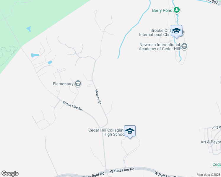 map of restaurants, bars, coffee shops, grocery stores, and more near 891 Mobley Road in Cedar Hill