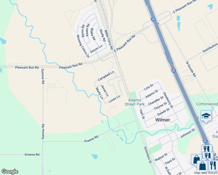 1601 Miller Ferry Road, Wilmer TX Walk Score