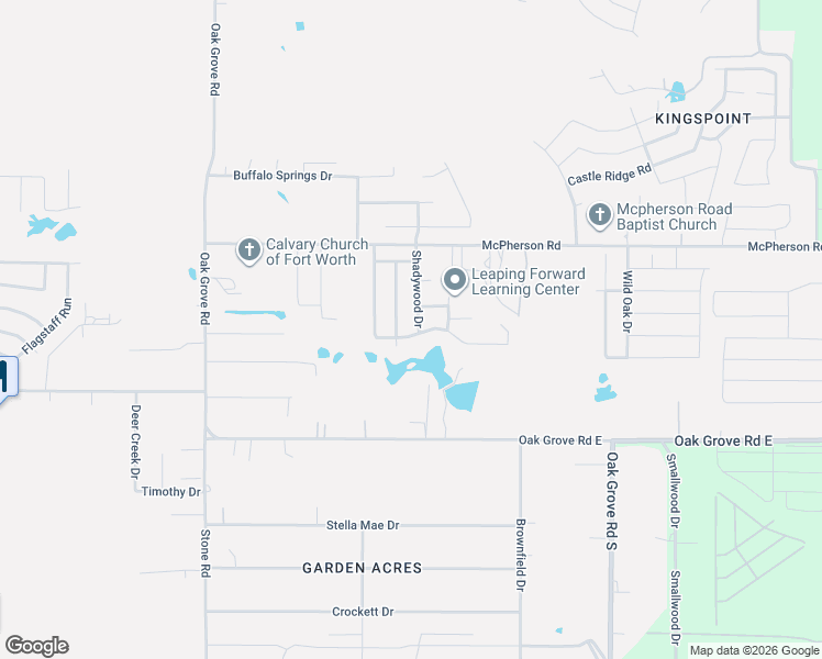 map of restaurants, bars, coffee shops, grocery stores, and more near 10648 Shadywood Drive in Fort Worth