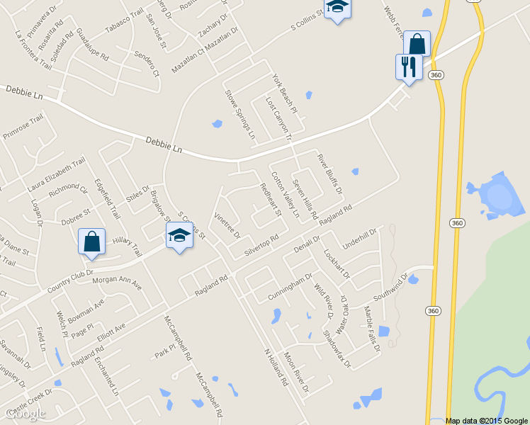 map of restaurants, bars, coffee shops, grocery stores, and more near 608 Malletwood Road in Arlington