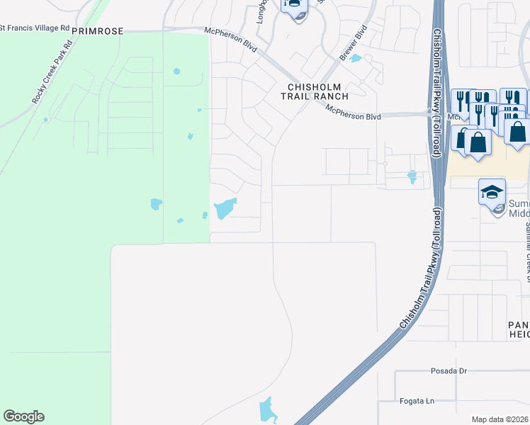 map of restaurants, bars, coffee shops, grocery stores, and more near 5800 Stewart Feltz Road in Crowley