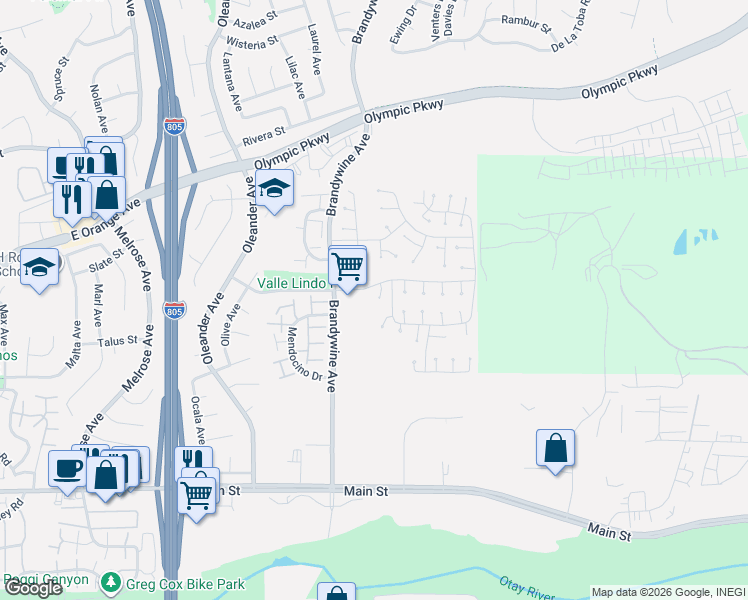 map of restaurants, bars, coffee shops, grocery stores, and more near 1658 Point Cabrillo Court in Chula Vista