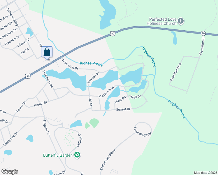 map of restaurants, bars, coffee shops, grocery stores, and more near 838 Prosperity Drive in Swainsboro