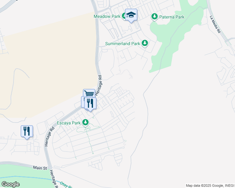 map of restaurants, bars, coffee shops, grocery stores, and more near 1923 Corte Zafiro in Chula Vista