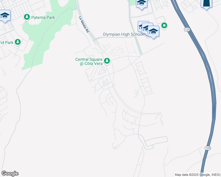 map of restaurants, bars, coffee shops, grocery stores, and more near La Media Road in Chula Vista