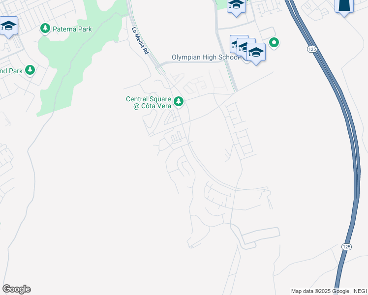 map of restaurants, bars, coffee shops, grocery stores, and more near La Media Road in Chula Vista
