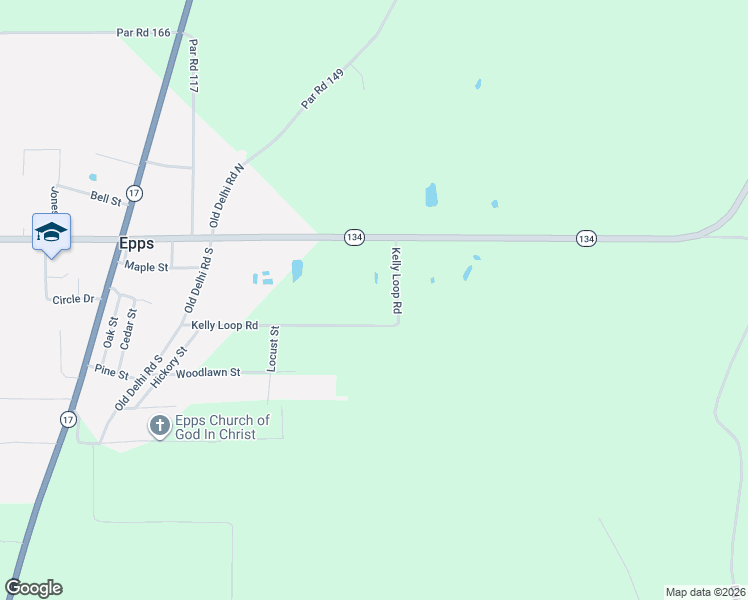 map of restaurants, bars, coffee shops, grocery stores, and more near 414 Kelly Loop Road in Epps