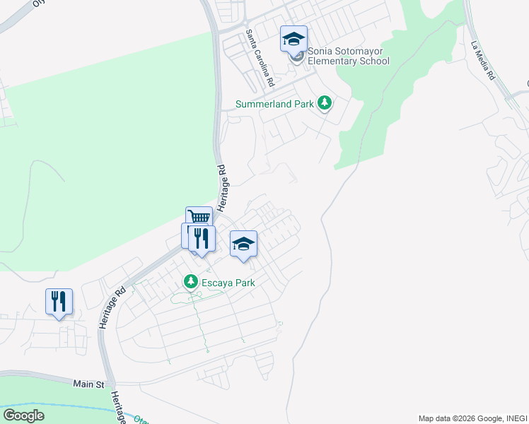 map of restaurants, bars, coffee shops, grocery stores, and more near 110 Avenida Citron in Chula Vista