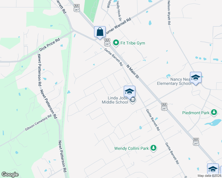 map of restaurants, bars, coffee shops, grocery stores, and more near 2604 Dylan Lane in Mansfield