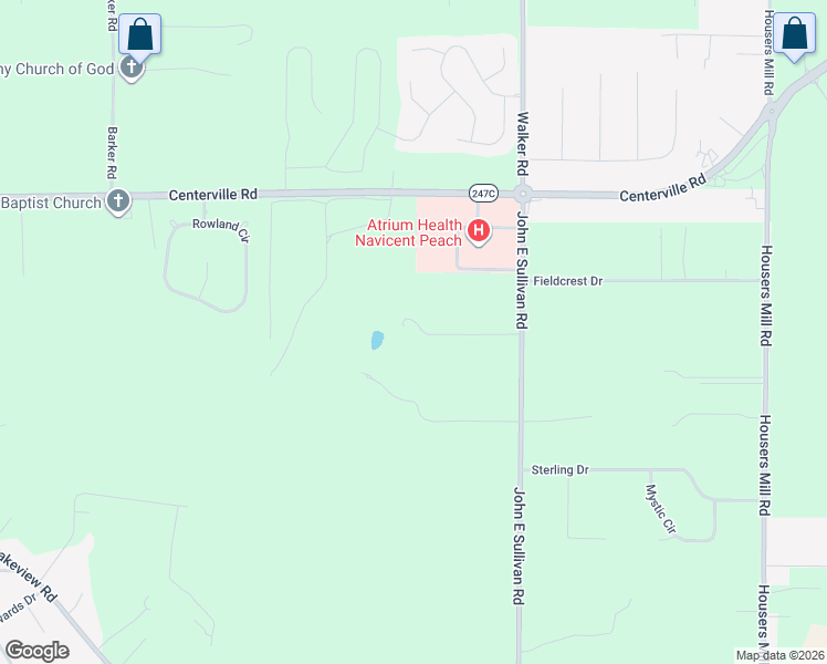 map of restaurants, bars, coffee shops, grocery stores, and more near 1438 John E Sullivan Road in Byron