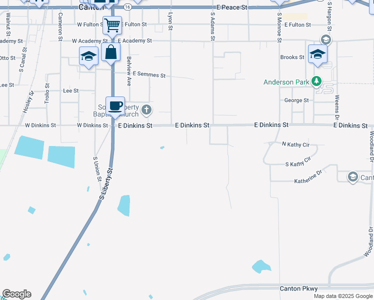 map of restaurants, bars, coffee shops, grocery stores, and more near 698 Sunnydale Dr in Canton