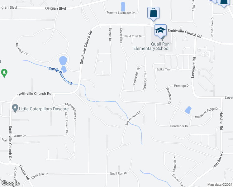 map of restaurants, bars, coffee shops, grocery stores, and more near 322 Pheasant Ridge Drive in Warner Robins