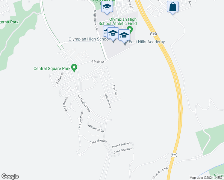 map of restaurants, bars, coffee shops, grocery stores, and more near 2024 Via Fontana in Chula Vista
