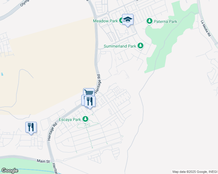 map of restaurants, bars, coffee shops, grocery stores, and more near 1151 Encanto Loop in Chula Vista