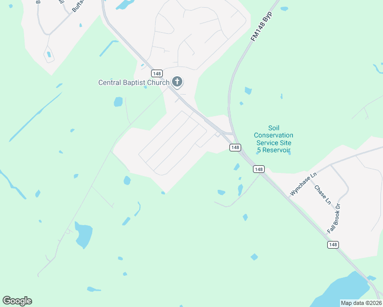 map of restaurants, bars, coffee shops, grocery stores, and more near 115 Fieldview Drive in Crandall