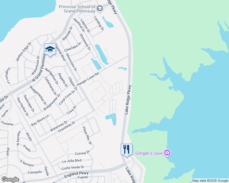 map of restaurants, bars, coffee shops, grocery stores, and more near 2301 Ballweg Road in Cedar Hill