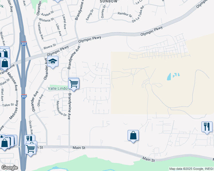 map of restaurants, bars, coffee shops, grocery stores, and more near 690 False Point Court in Chula Vista